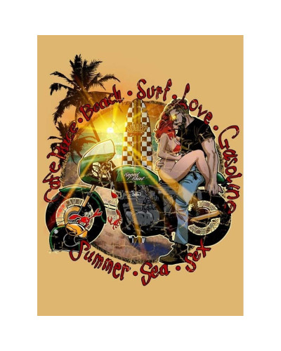 Camiseta Cafe Race Beach Surf | Camisetas Custom Biker