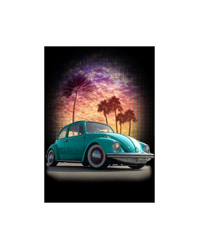 Camiseta Escarabajo on the Beach | Camiseta Custom Racing