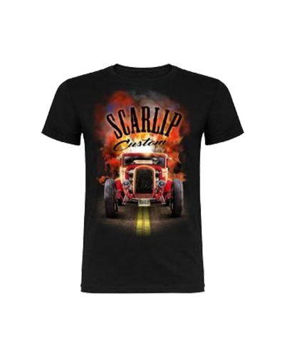 Camiseta Hot Rod Calavera Scarlip |Camiseta Custom Racing