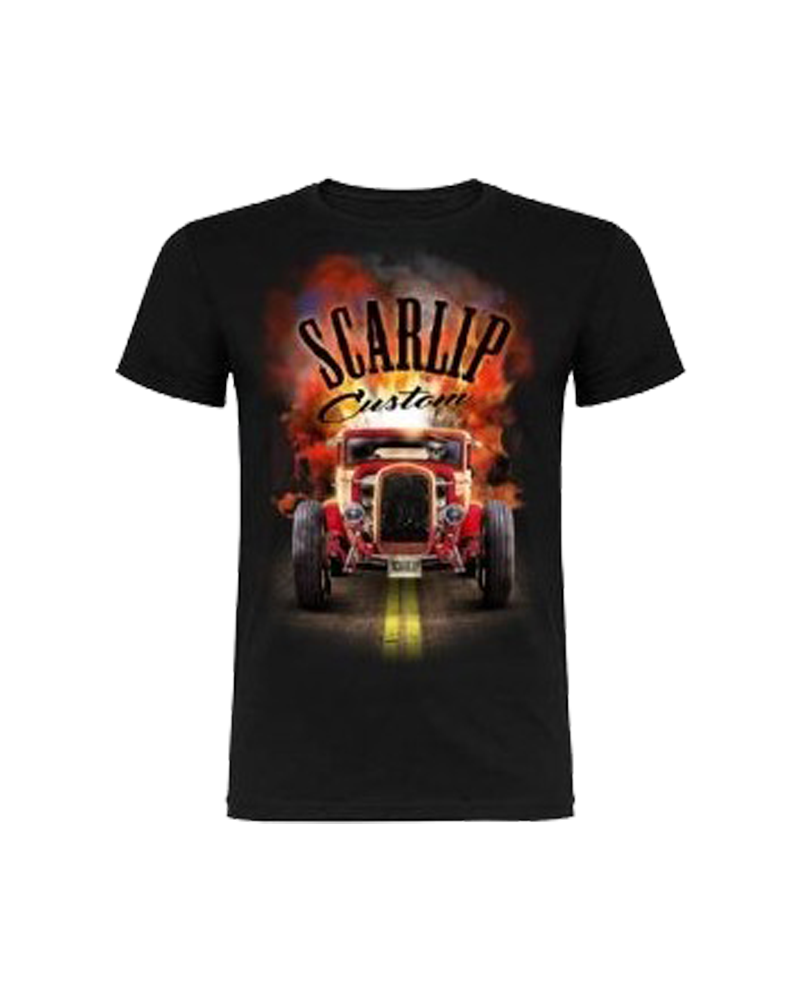 Camiseta Hot Rod Calavera Scarlip |Camiseta Custom Racing