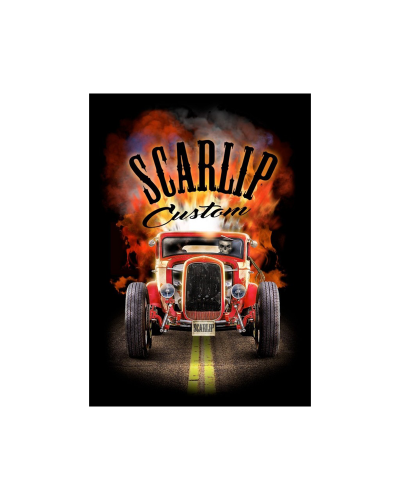 Camiseta Hot Rod Calavera Scarlip |Camiseta Custom Racing