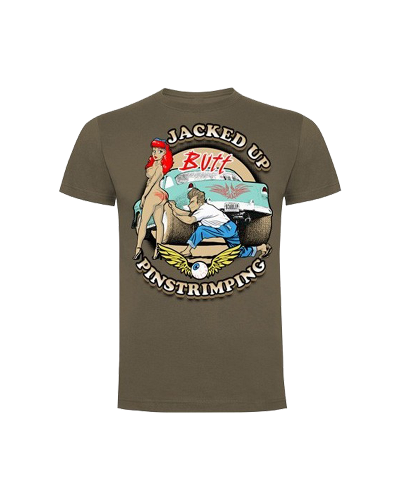 Camiseta Jacked Up Pinstrimping|Camisetas Custom Racing