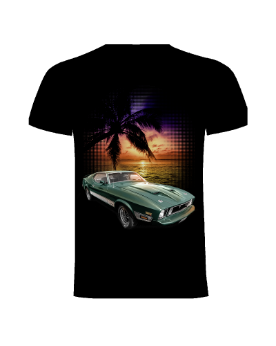 Camiseta Green Mustang Frontal | Camisetas Custom Racing