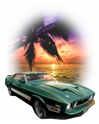 Camiseta Green Mustang Frontal | Camisetas Custom Racing