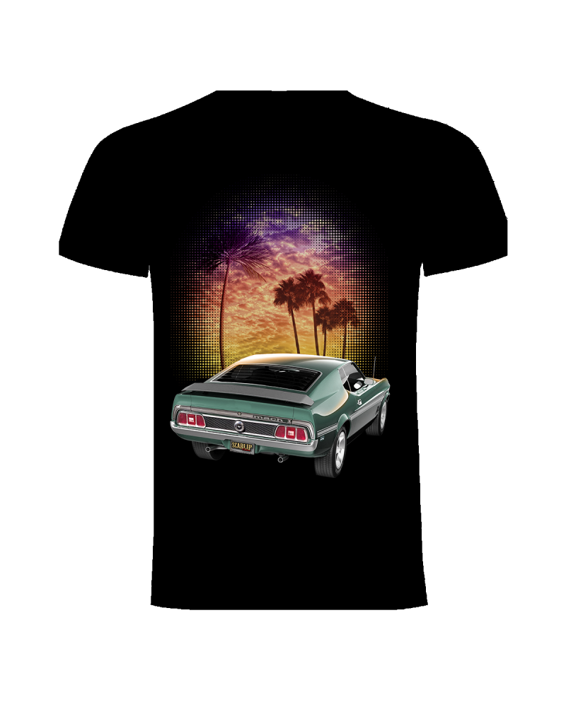 Camiseta Green Mustang Back  | Camisetas Custom Racing