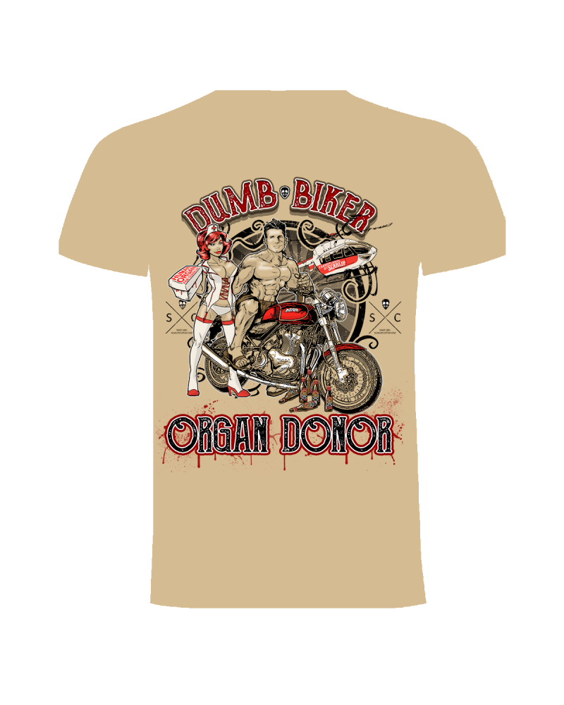 Camiseta Dumb Biker, organ Donor |Camisetas Custom Biker
