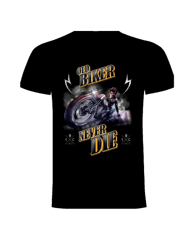 Camiseta Old biker never die | Camiseta Custom Racing
