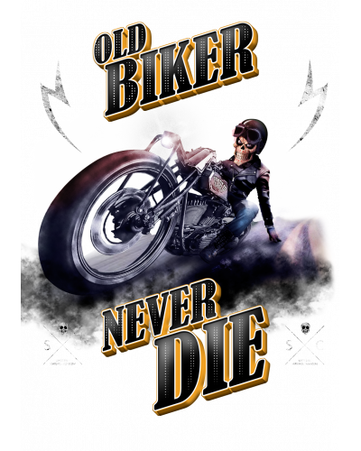 Camiseta Old biker never die | Camiseta Custom Racing