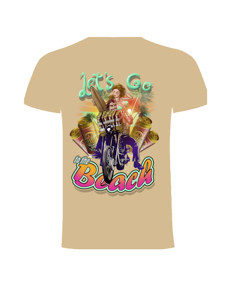 Camiseta Lets Go To The Beach| Camiseta Custom Racing