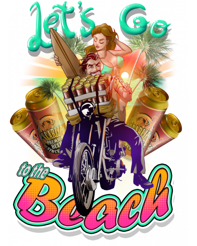 Camiseta Lets Go To The Beach| Camiseta Custom Racing